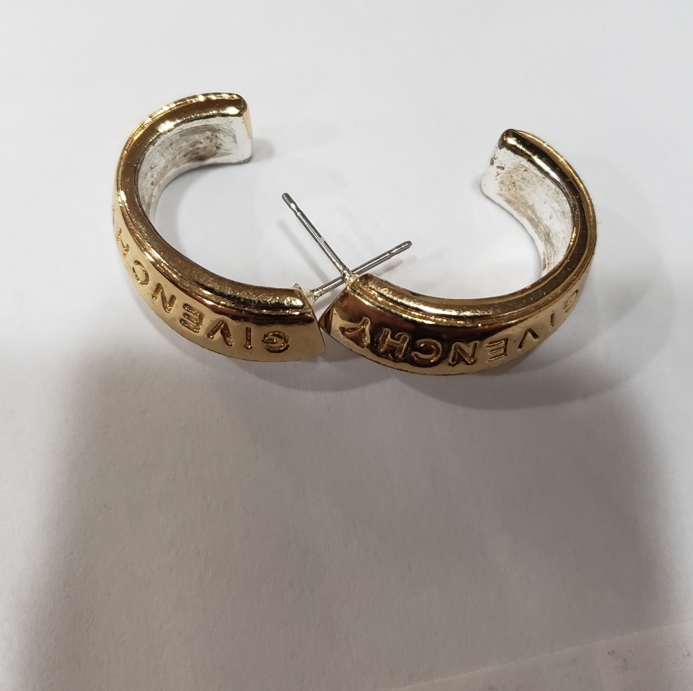 Givenchy Two Tone Cuff Earrings - image 2